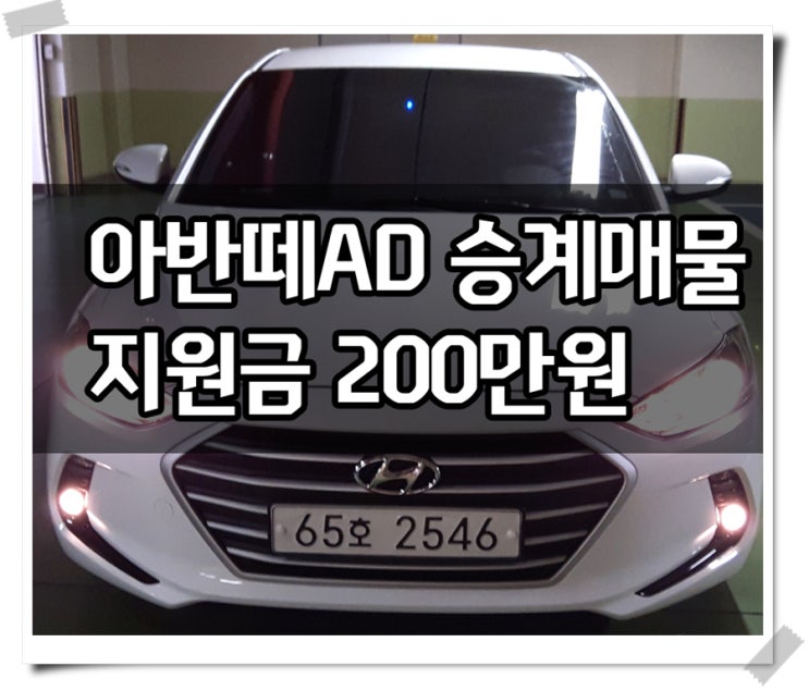  롯데렌트카 아반떼AD 장기렌트 승계매물 - [승계완료]