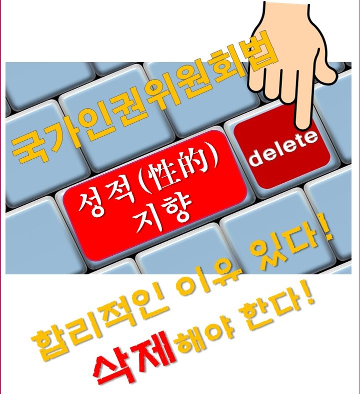  국가인권위원회법 일부 개정 발의 - 동성애를 포함하는 “성적(性的) 지향” 삭제(김태흠 의원)