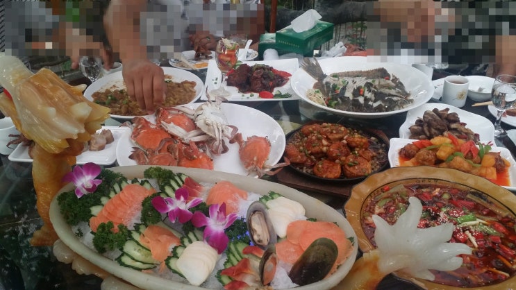  중국 당산에서 중국요리 맛보다.