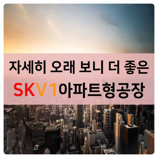  [동탄 아파트형공장 분양] 자세히 오래 보니 더 좋은 동탄SKV1아파트형공장 10평~1000평, 소형사무실~중대형 사무실