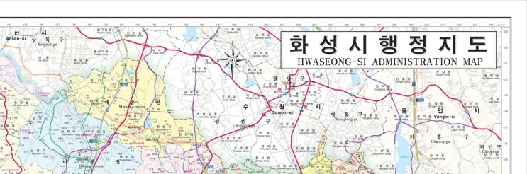  경기도 화성시 지도 및 행정구역 안내도