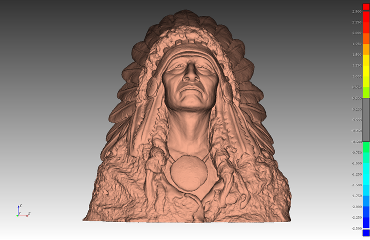 [3D스캔]인디언 조각상 3D 스캔 작업사례 이미지 입니다