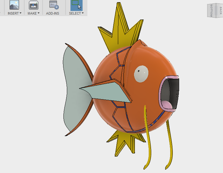  Pokemon Go-Magikarp:오토데스크 퓨전360(Autodesk Fusion360)