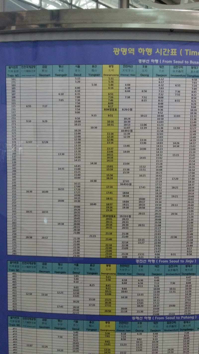 광명역 KTX기차열차시간표 : 네이버 블로그 광명역 Ktx기차열차시간표 : 네이버 블로그