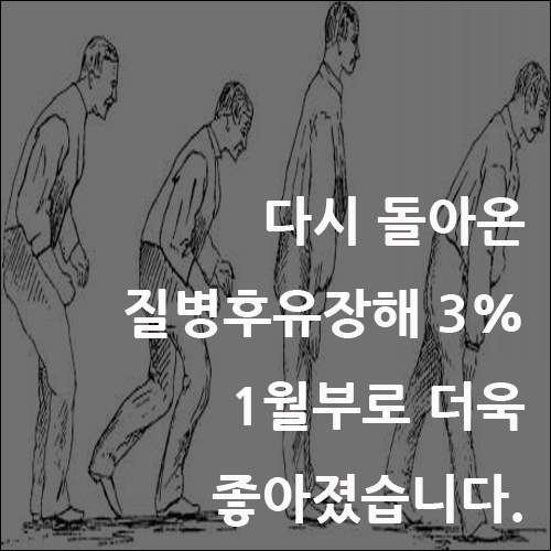 질병후유장해 3% 1월에 더 좋아졌네요~!