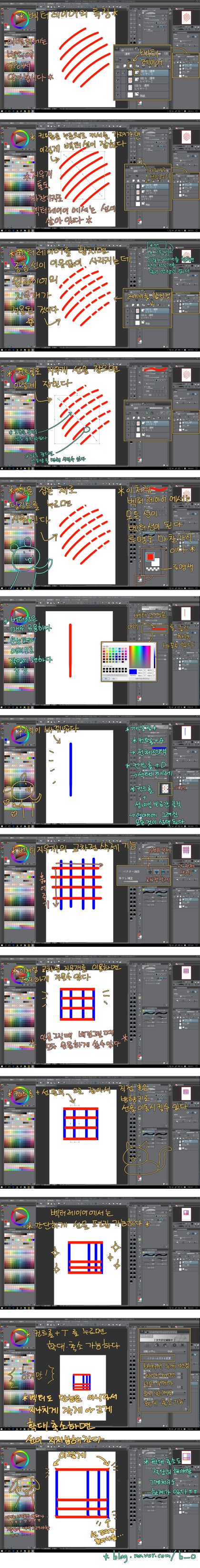 클립스튜디오] 벡터 레이어의 특징 : 네이버 블로그