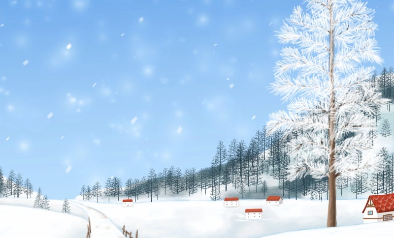 아름다운 겨울 풍경 배경화면