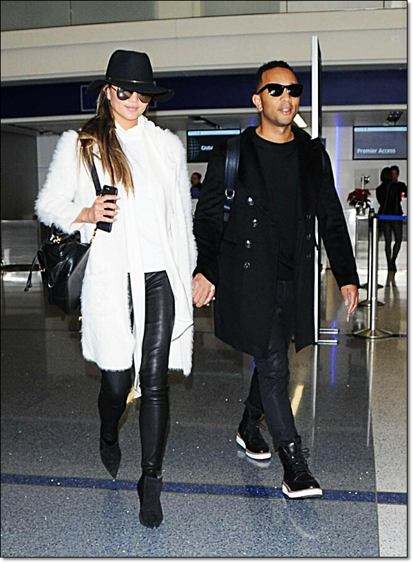 크리시 타이겐(Chrissy Teigen) & 존 레전드(John Legend) 커플룩 ..., حجم الصورة 600x817