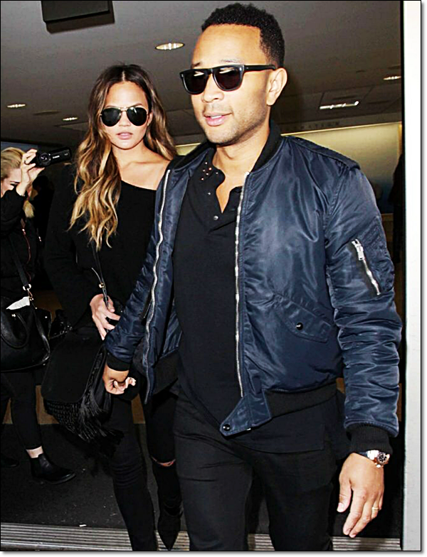 크리시 타이겐(Chrissy Teigen) & 존 레전드(John Legend) 커플룩 ..., حجم الصورة 600x784