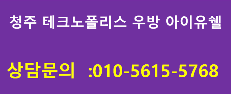  청주 테크노폴리스 우방아이유쉘 입지분석