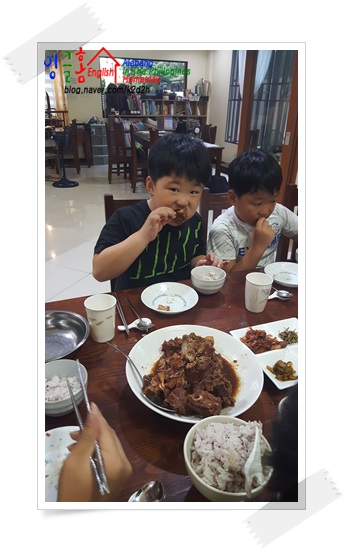  알라방영어캠프 갈비찜, 두부김치, 그리고 망고!?!