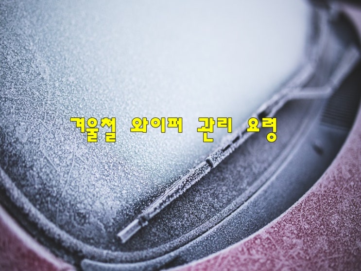  겨울에는 자동차 와이퍼 관리 이렇게 하세요!