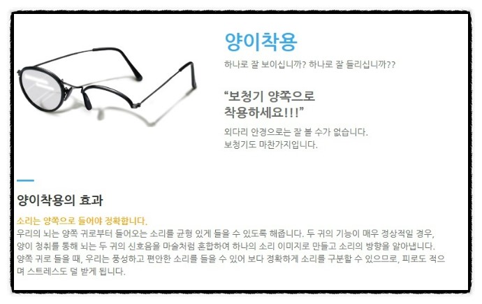  보청기 전문점 - 평촌덴마크 보청기 (안양) "보청기는 꼭 양쪽에 착용해야 하나요?