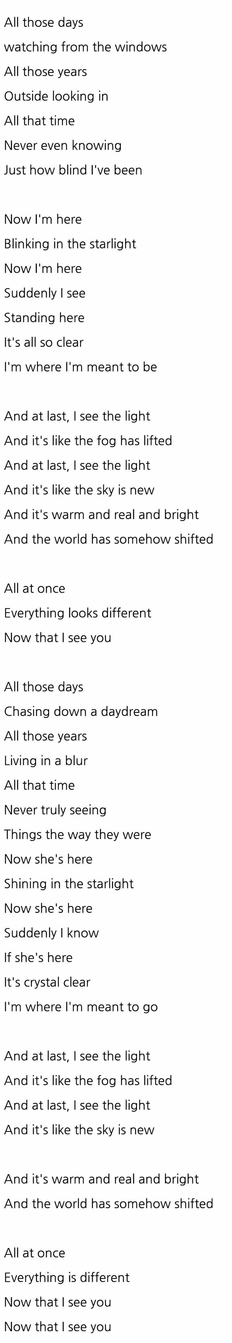 듣고 말하는 영어] 라푼젤Ost / I See The Light / 노래가사 / 발음 : 네이버 블로그