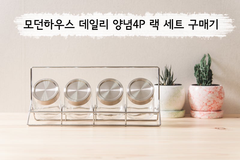 신혼집 인테리어 - 모던하우스 양념통 4p 세트를 사다
