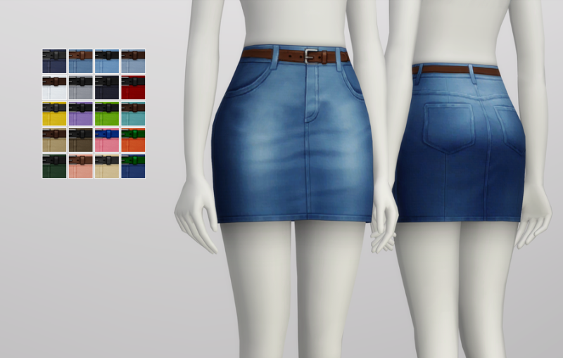 Jean skirt sims 4 cc top