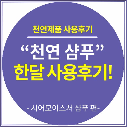 시어모이스처 샴푸 한달 사용기