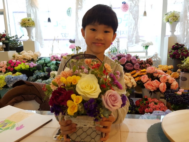  일산 풍동 벤자민숲 키즈플라워레슨 재밌어요~