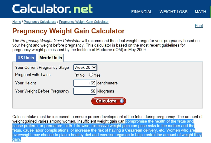 임신 주수별 몸무게 증가표 / 임신 체중 증가 양호