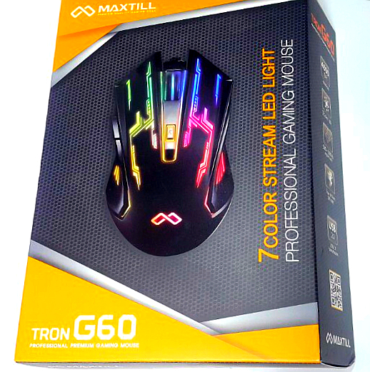 LED가 이쁜 저렴한 게이밍 마우스: MAXTILL TRON G60 RGB