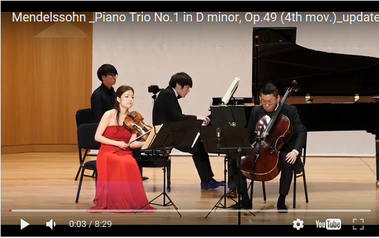 제6회 아트실비아 실내악 오디션 특별상 수상 -트리오 미카엘/Mendelssohn _Piano Trio No.1 in D minor, Op.49 (4th mov.)_ 제6회 아트실비아 실내악 오디션 특별상 수상 -트리오 미카엘/Mendelssohn _Piano Trio No.1 in D minor, Op.49 (4th mov.)_