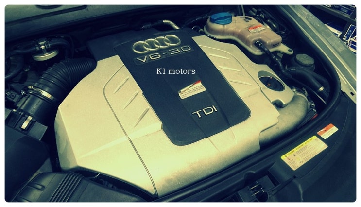  아우디 A6 3.0 TDI 엔진떨림 소음 수리 K1모터스 