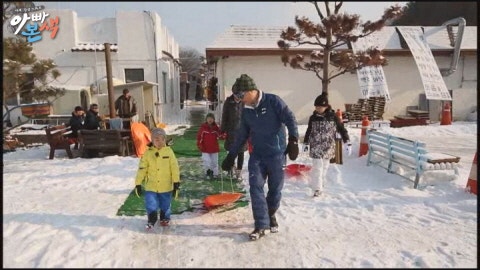 낼모레 환갑 이한위, 손주뻘 6세 아들과의 짠내 나는 눈썰매장 레이스