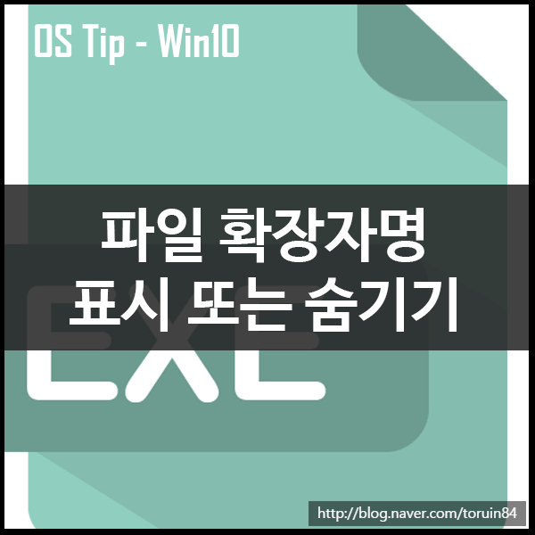 Windows10에서 파일 확장명 표시 또는 숨기는 방법