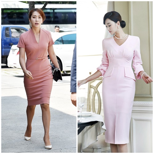  여자 봄 결혼식 연예인 하객룩 원피스 코디 추천