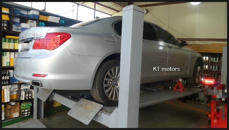  BMW 정비센터 K1모터스 740LI 전륜 앞바퀴 흔들거림 수리