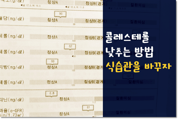  콜레스테롤 낮추는 방법! 콜레스테롤 높은이유는?
