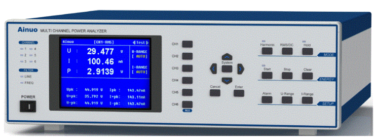【Ainuo】Multiple Channel Power analyzer AN87500(F)