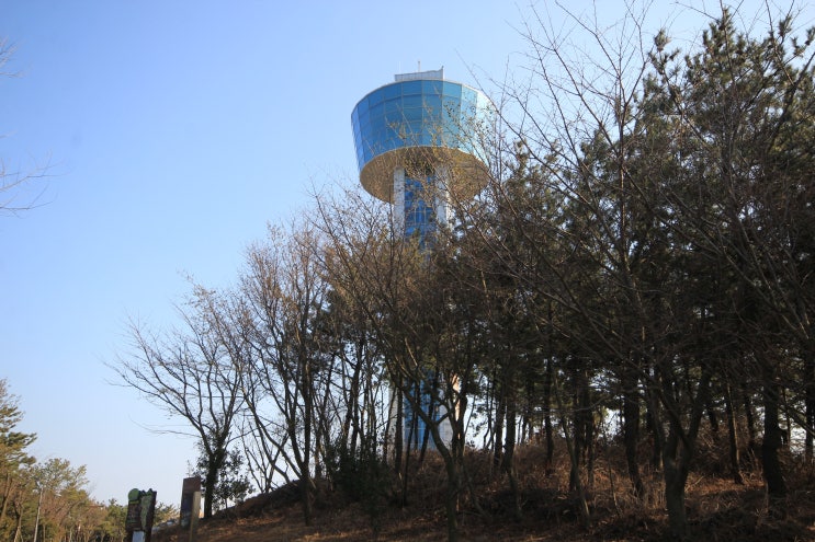 울산대교 전망대와 주위 조선소 항만 석유화학단지 전경