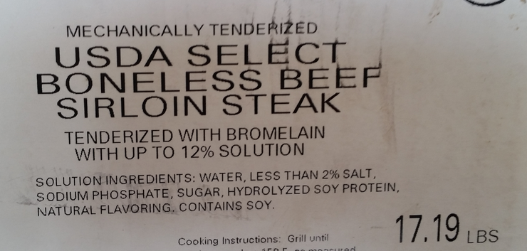  Boneless  Beef Sirloin Steak