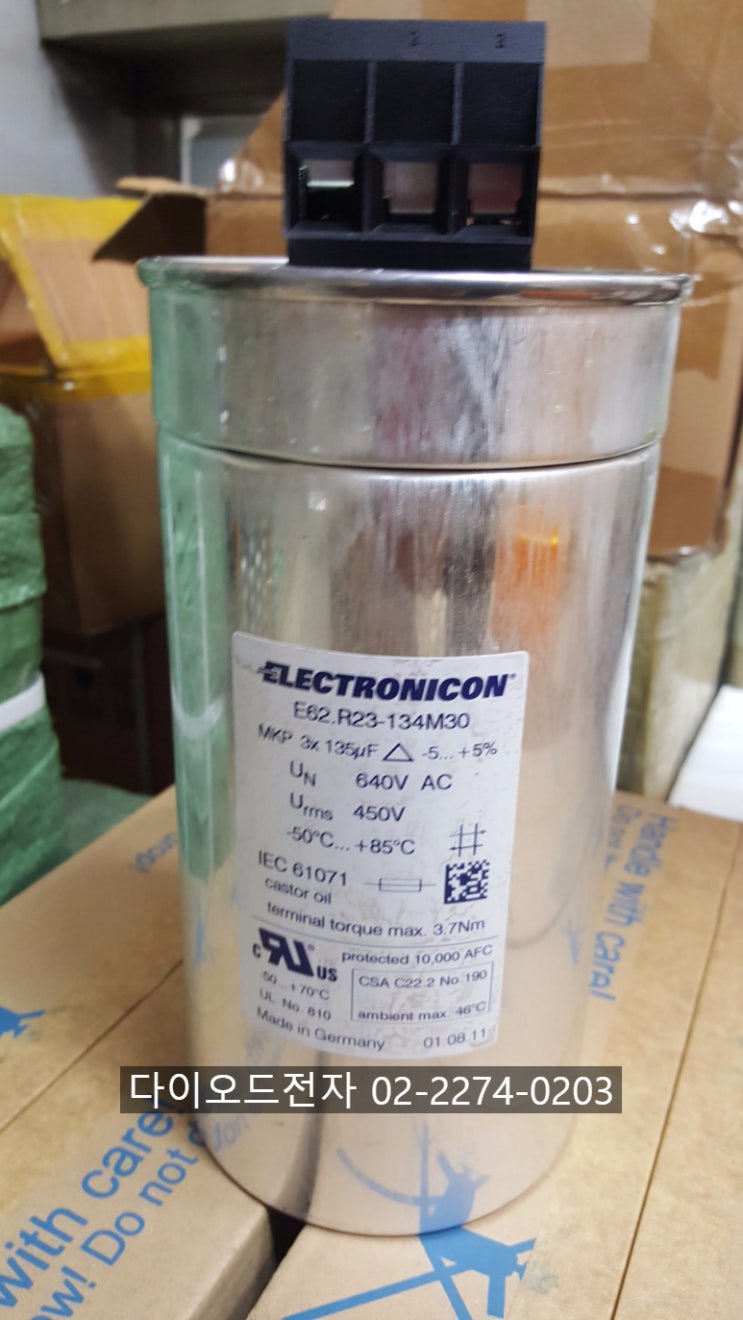  [판매중] E62.R23-134M30 ELECTRONICON 파워 콘덴서 (POWER CAPACITOR)