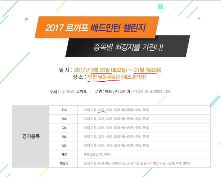  2017 르까프 배드민턴 챌린지