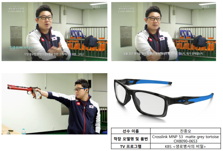 사격 국가대표 <b>진종오 선수</b>의 안경_크로스링크MNP