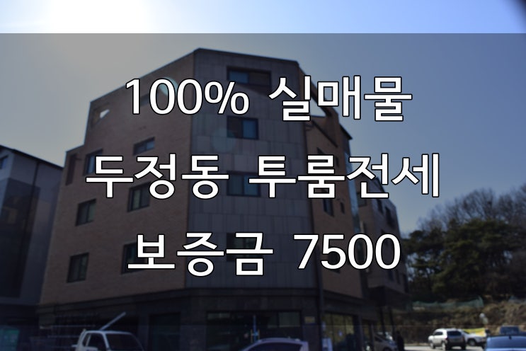  두정동 투룸전세 깨끗하게 관리 잘된 집 7500만