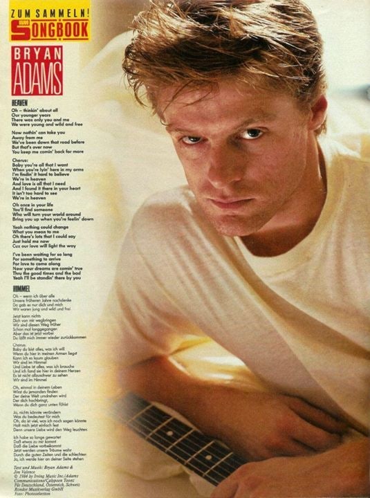 브라이언아담스 헤븐 영어 가사 해석 ; Bryan Adams - Heaven