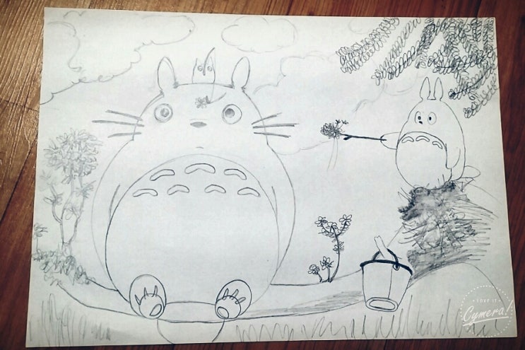  [엄마의 그림] #토토로 그림