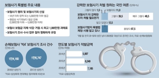 보험사기 꼼짝마…적발금액 확 늘었다 보험사기 꼼짝마…적발금액 확 늘었다