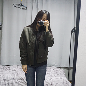 유니클로 항공점퍼 MA-1 블루종 여성용 후기