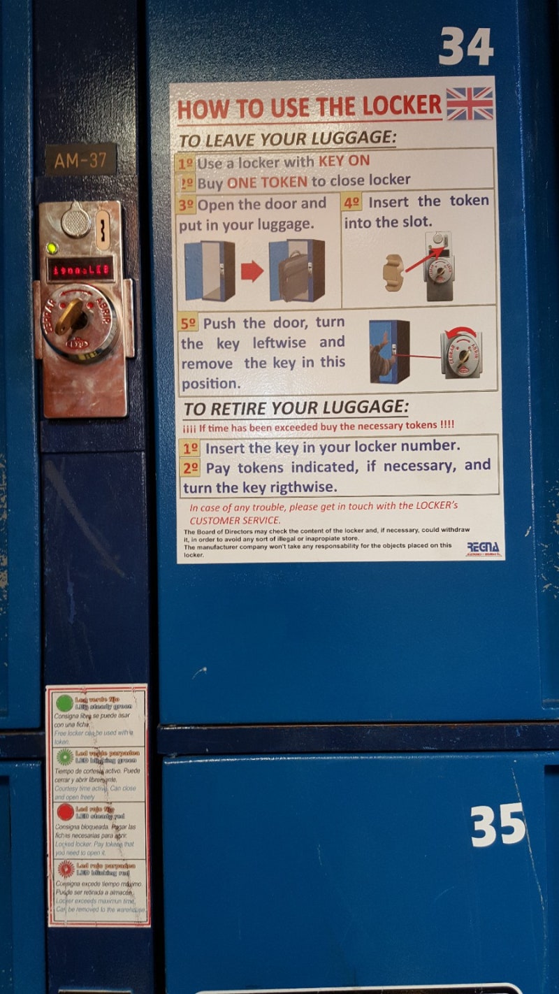 스페인 말라가 버스터미널 코인락커 : 네이버 블로그