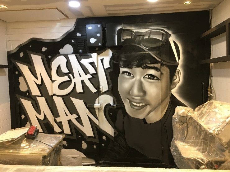  수원 정육점 그래피티아트[인테리어벽화]인물그림