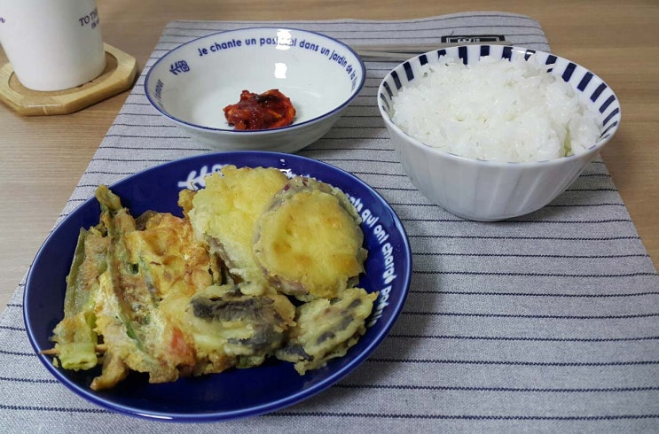  추석 송편과 전으로 한 끼 해결했어요