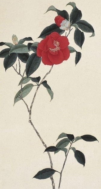 십자수 도안 무료 공유 빨간 꽃 동양화 네이버 블로그