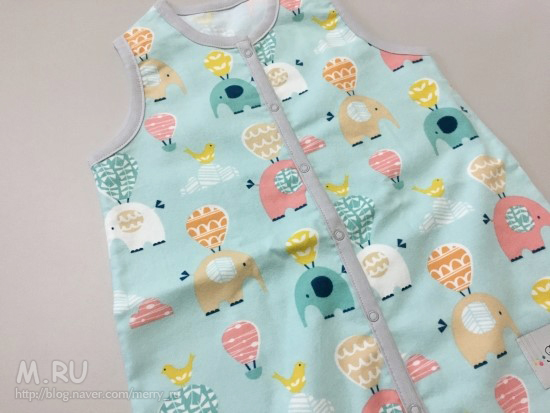 [육아템] 아기수면조끼 엘리펀트이어스 (버드클라우드)