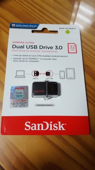 [샌디스크] USB - 듀얼드라이브 OTG 3.0/32GB/스마트폰연결