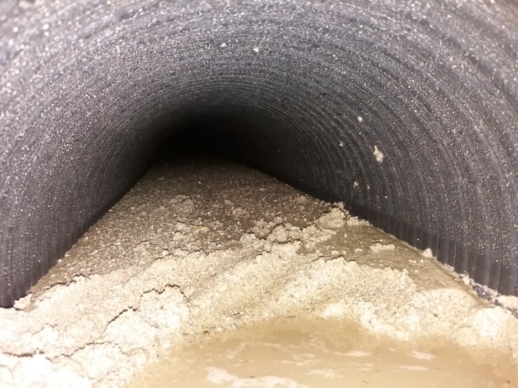 구미하수구 우수관 모래와 흙 제거를 위한 고압세척