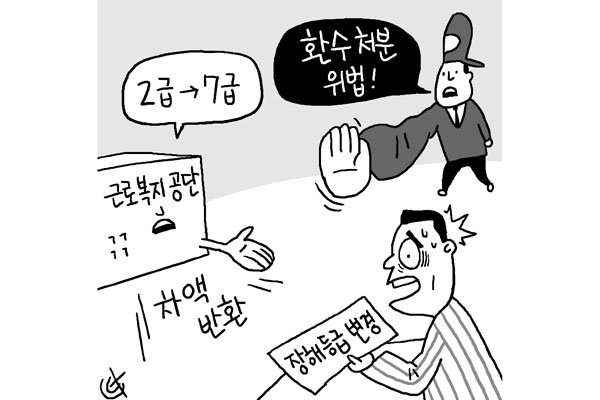 [판결](단독) “장해등급 잘못 판정 이유 연금 환수 위법”